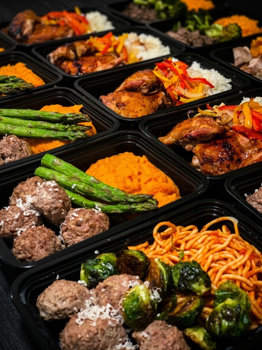 Full ABLTY game-day buffet spread fueling elite teams