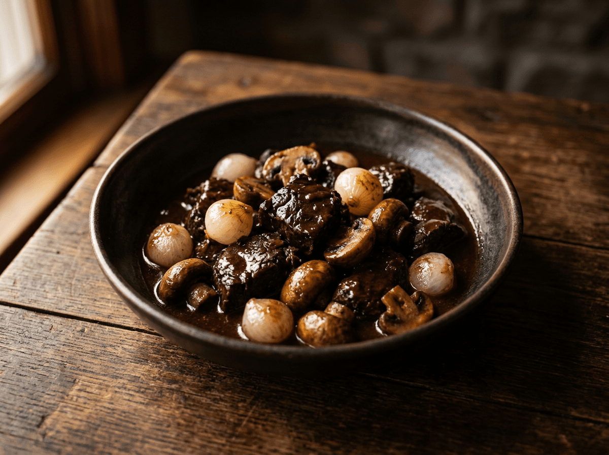 Beef Bourguignon — performance menu item by ABLTY