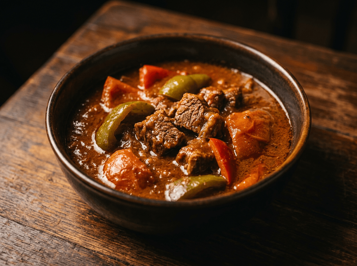 Filipino Caldereta — performance menu item by ABLTY